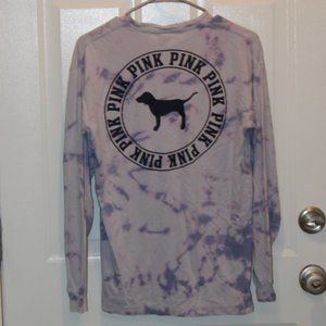 PINK Long Sleeve Tee Purple Tie Dye | Size XS